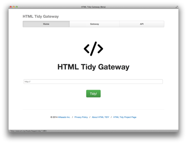 HTML Tidy Gateway