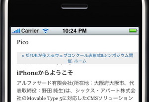 iPhoneで表示