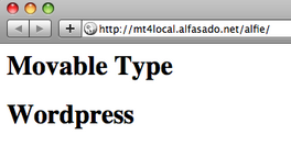 Movable TypeとWordPressのコンテンツをブラウザで表示