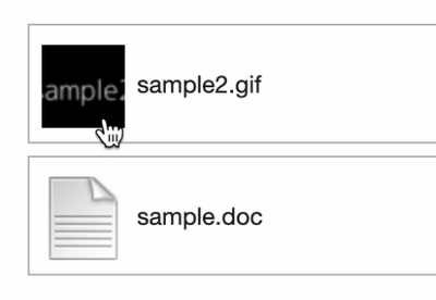 アップロードファイルをその場ですぐに確認できるイメージ