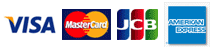 ご利用可能なクレジットカード：VISA,MasterCard,JCB ,AMERICAN EXPRESS