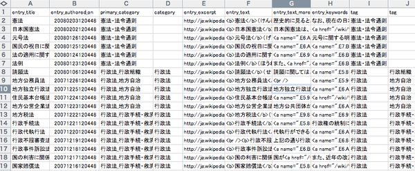 CSV を作成する